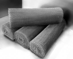 Сетка рабица d=1,4 мм, ячейка 35x35 мм, 1,5х10,0 м оцинкованная