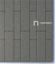 Тротуарная плитка Поревит Регата Серый 60 мм, 5 плит
