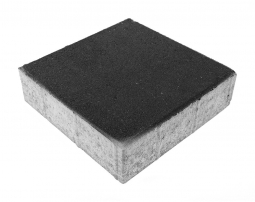 Тротуарная плитка Берит Квадрат Черная 300х300х80 на сером цементе