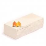 Кирпич силикатный лицевой Неокрашенный рустированный полнотелый одинарный М-175 (Ложковый)