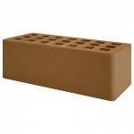 Кирпич лицевой керамический Коричневый пустотелый утолщенный М125