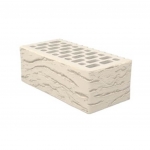 Кирпич лицевой керамический «Слоновая кость» «Рустик» пустотелый полуторный