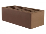 Кирпич лицевой керамический Коричневый пустотелый утолщенный