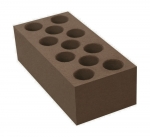 Кирпич лицевой силикатный «Коричневый» пустотелый одинарный