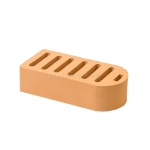 Кирпич фасонный керамический «Соломенный» пустотелый одинарный полукруглый