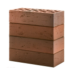 Кирпич лицевой керамический «Красный» «Флеш Ультра Рустик» пустотелый одинарный
